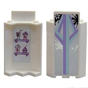 LEGO Frozen Corner Wall Sundae Cupcake White 87421pb030 41062 Elsas Castle Parts